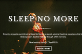 “Sleep No More” at The McKittrick Hotel in NYC