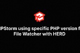 PHPStorm using specific PHP version for File Watcher with HERD