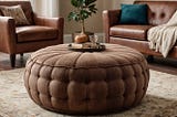 Brown-Round-Ottomans-Poufs-1