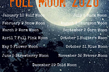 Witch Craft 101: Full Moon Calendar 2020