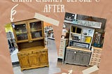 Painting an Old China Cabinet Before & After