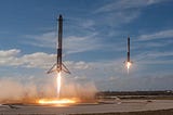 Falcon rockets landing