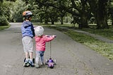 Tagging along with big brother