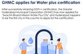 GHMC applied for Swachh Bharat Mission Water Plus City