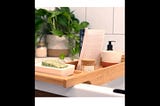 luckies-calm-club-bath-board-luxury-bath-tray-wooden-bath-rack-bathroom-storage-relaxation-gifts-for-1