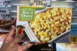 Trader Joe’s frozen hatch-chile mac and cheese.