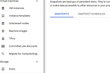 Snapshots and Images in Google cloud Platform