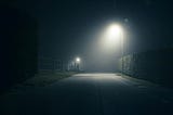 Please credit my portfolio adrien-brunat.com

A mysterious street during the night, full of mist.