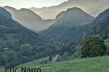 Mounts with fog in Asturias