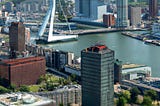 AI generated image of Rotterdam by Dall-e 2 from OpenAI