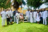 Emmanuel Francois Gamor and Emmanuel Agbeko Gamor (jr) framed picture with family and friends from around the world, Gamor residence at Airport West