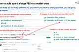 How to Split Apart a Larger PR into Smaller Ones with Git