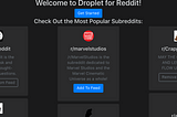 Personal Project — Droplet for Reddit