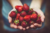 handful of strawberries