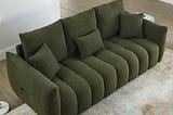 oversized-teddy-fabric-upholstered-sofa-green-1