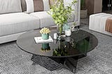 acrylic-black-round-coffee-table-in-geometric-abstract-art-deco-base-storage-shelves-1