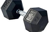 french-fitness-rubber-coated-hex-dumbbell-50-lbs-single-new-1