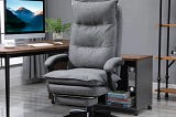 Comfortable 360° Swivel Adjustable Height Recliner with Retractable Footrest | Image