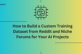 How to Build a Custom Training Dataset from Reddit and Niche Forums for AI Projects