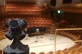 Sneak peak of the ambisonics microphones used to capture sound from all directions, providing a comprehensive audio recording of the concert venue (AI-driven models)