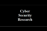 1–2) Introductory Course: CyberSecurity Research