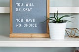 Image saying “You will be ok, you have no choice”
