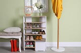 shoe rack to declutter shoes