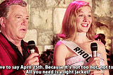 Gif from Miss Congeniality where Miss Rhode Island answers the question