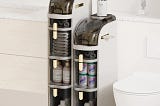 Narrow Waterproof Bathroom Cabinet with Rolling Wheels | Image