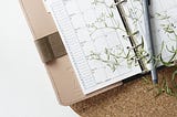 A notebook page specifying the calendar