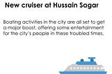 An 80-seat cruiser at Hussain Sagar
