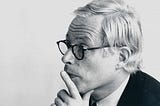Black and white portrait of Dieter Rams