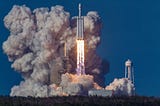 First launch of the SpaceX Falcon Heavy rocket — photo by Bill Jellen