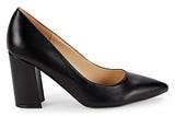 Nine West Black Block Heel Pump for Women (Size 5.5) | Image