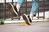 photo of a person slipping up on a banana skin used as a metaphor for slipping off a Diabetes Prevention Program