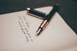 fountain pen and paper-writing a letter