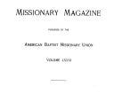 American Baptist Missionary Magazine and Missionary Intelligencer | Cover Image