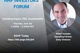Takeaways from the 8th HHF Investors Forum on ESG and Impact Investing