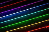 Neon lights with parallel lines