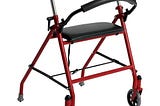 drive-medical-two-wheeled-walker-with-seat-red-1