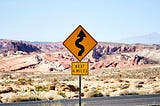 a signpost in the desert