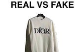 Real vs Fake: Dior judy blame sweatshirt