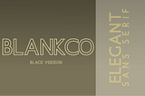 Blankco Outline Black Font
