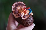 A kidney medical model.