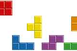 Colorful tetris pieces