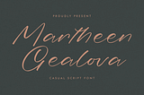 Martheen Gealova Font