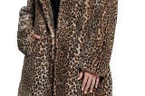 Elegant Cheetah Print Faux Fur Coat | Image