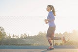 Person running outside.