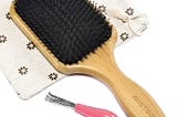 Soft & Shiny Hair Brush - Boar Bristle & Nylon Paddle for All Hair Types | Image