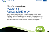 Master’s in Renewable Energy — EIT InnoEnergy Master School